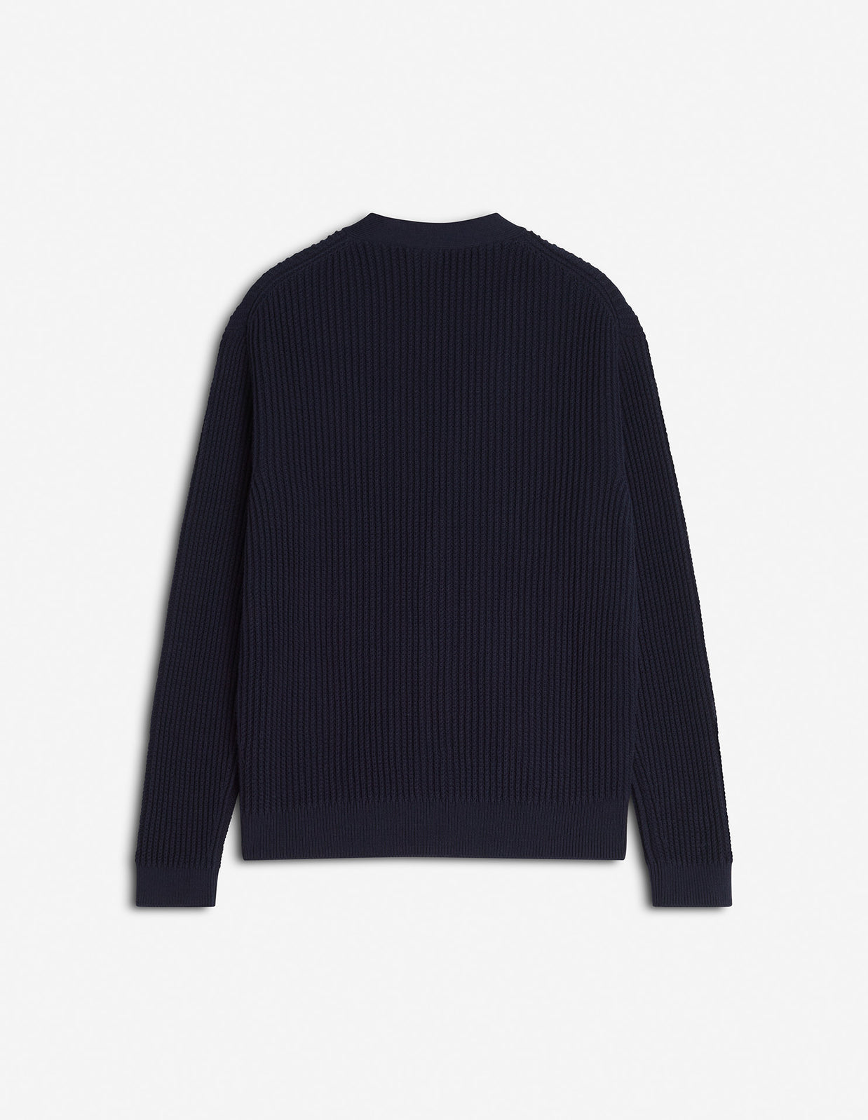 FOX HEAD COTTON RIBBED CARDIGAN