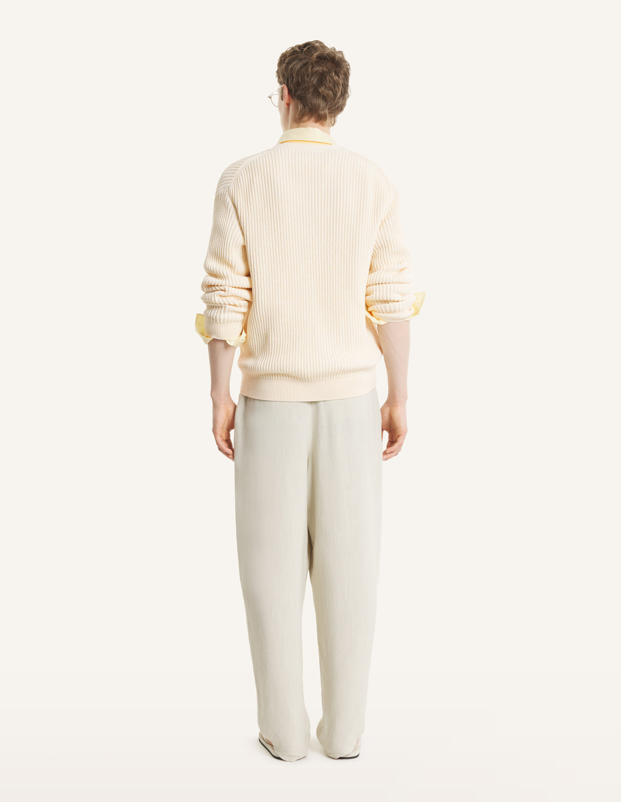FOX HEAD COTTON RIBBED CARDIGAN