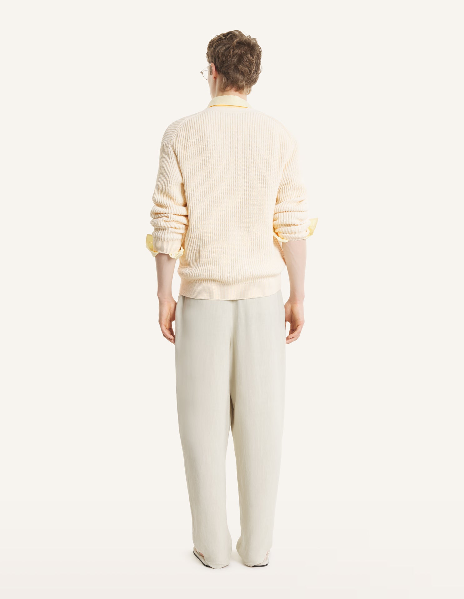 FOX HEAD COTTON RIBBED CARDIGAN