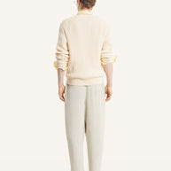 FOX HEAD COTTON RIBBED CARDIGAN