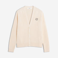FOX HEAD COTTON RIBBED CARDIGAN