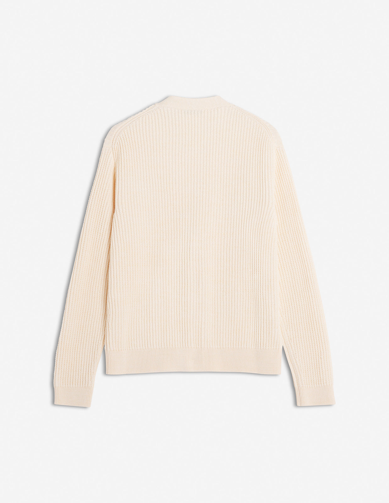 FOX HEAD COTTON RIBBED CARDIGAN