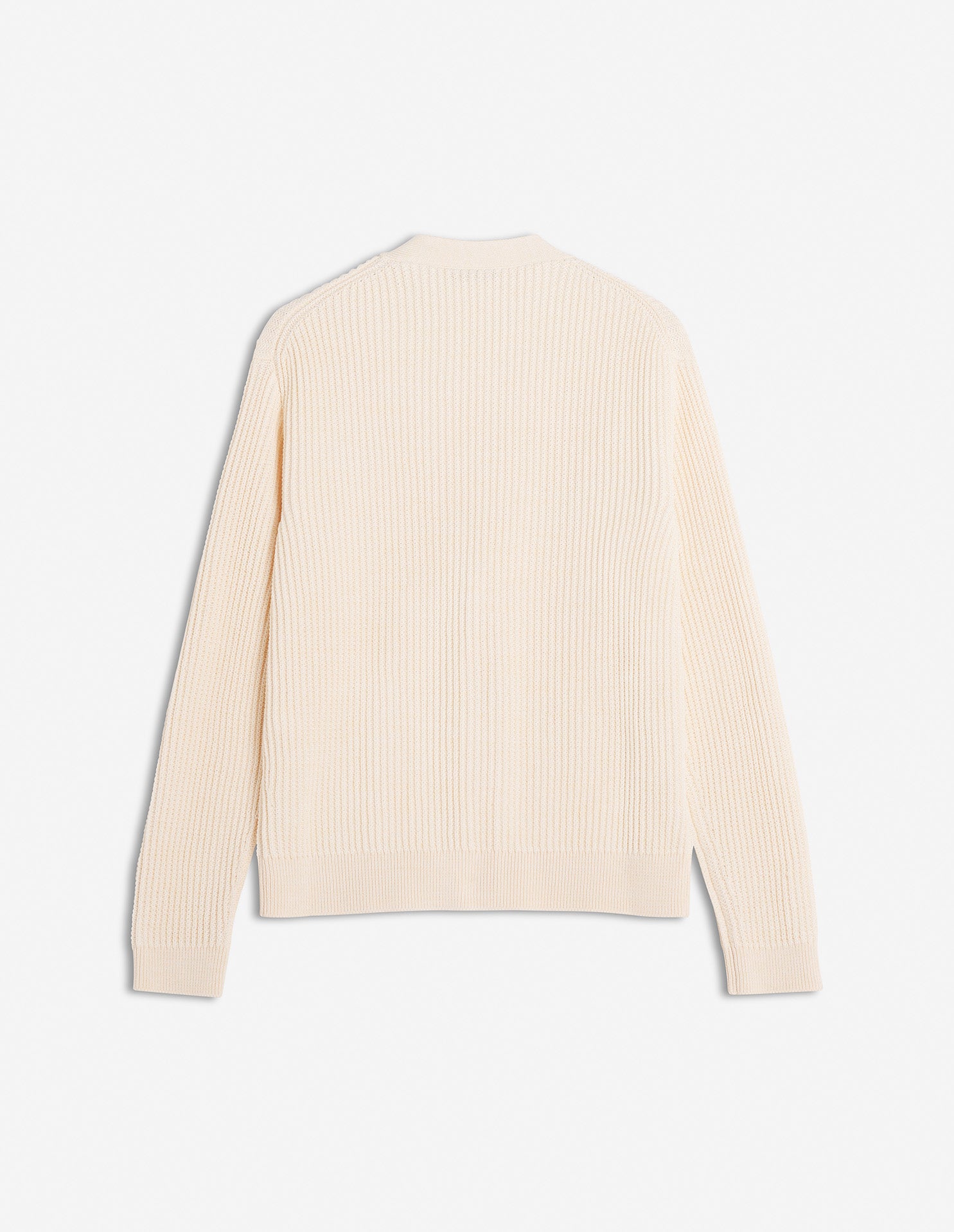FOX HEAD COTTON RIBBED CARDIGAN