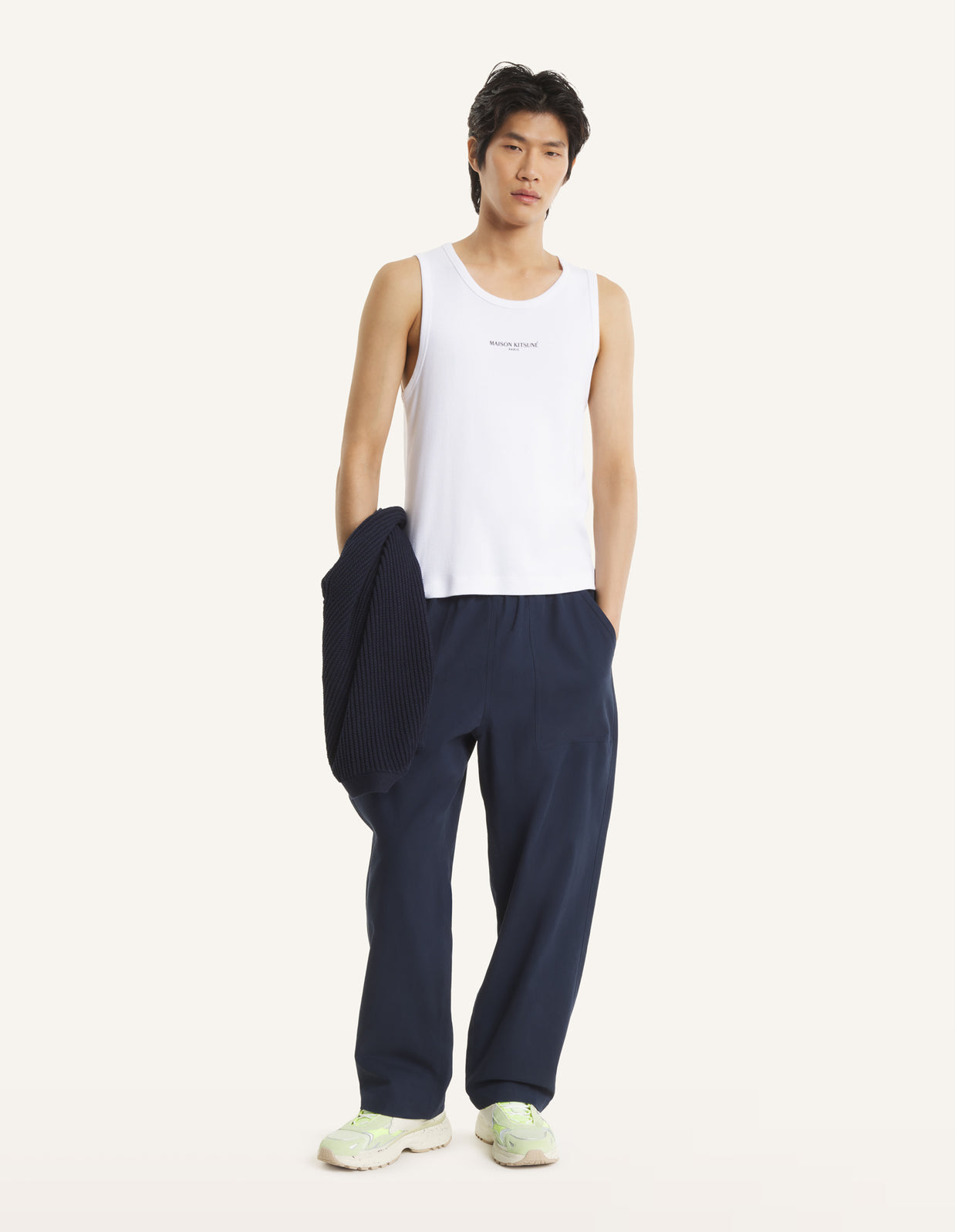 MAISON KITSUNÉ PARIS RIBBED TANK TOP