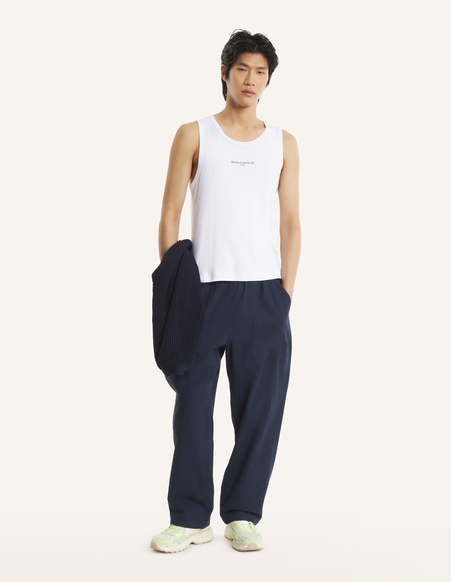 MAISON KITSUNÉ PARIS RIBBED TANK TOP