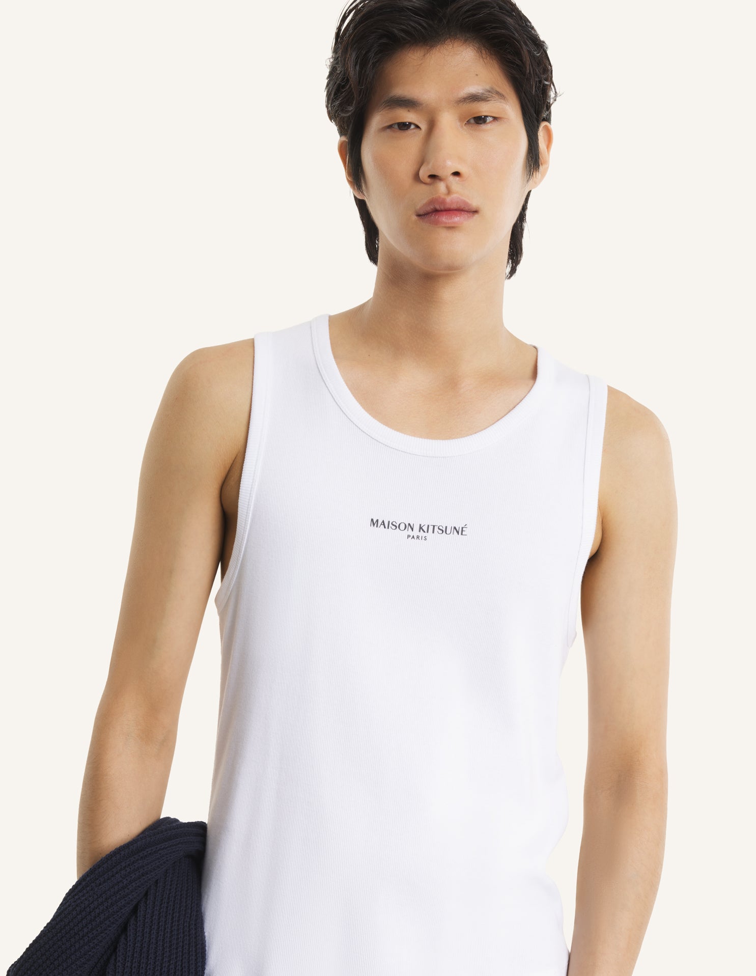 MAISON KITSUNÉ PARIS RIBBED TANK TOP