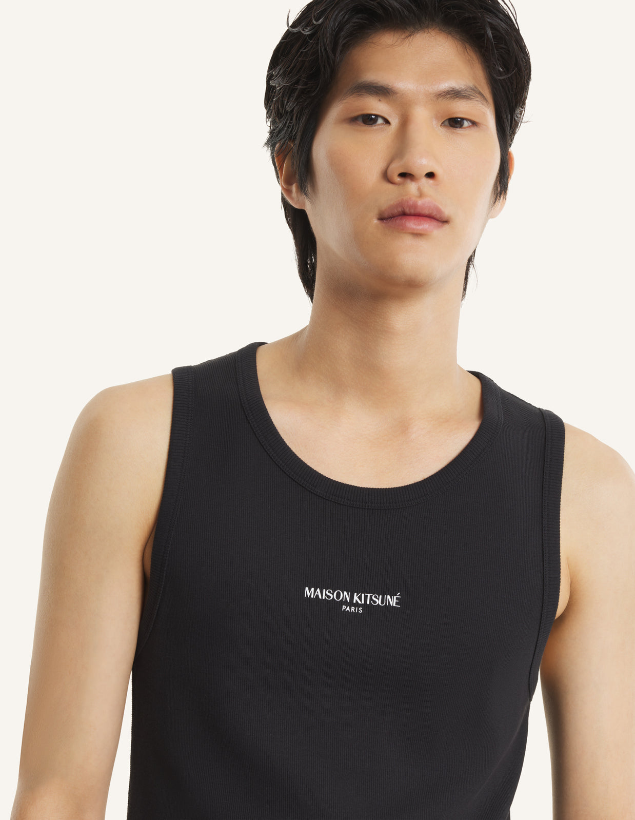 MAISON KITSUNÉ PARIS RIBBED TANK TOP