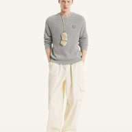 FOX HEAD COTTON RIBBED JUMPER