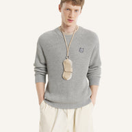 FOX HEAD COTTON RIBBED JUMPER