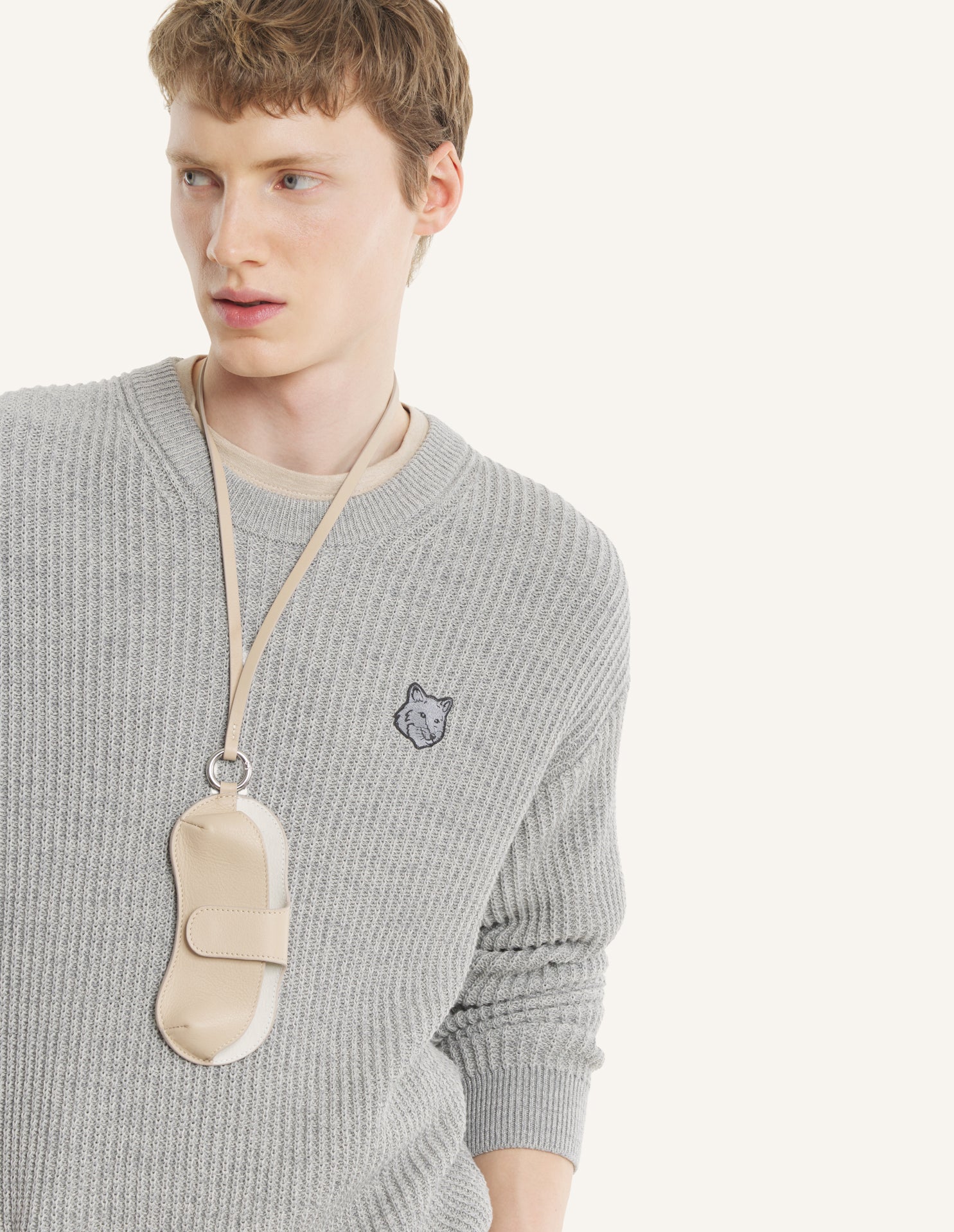 FOX HEAD COTTON RIBBED JUMPER