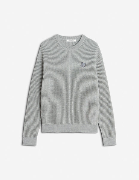 FOX HEAD COTTON RIBBED JUMPER