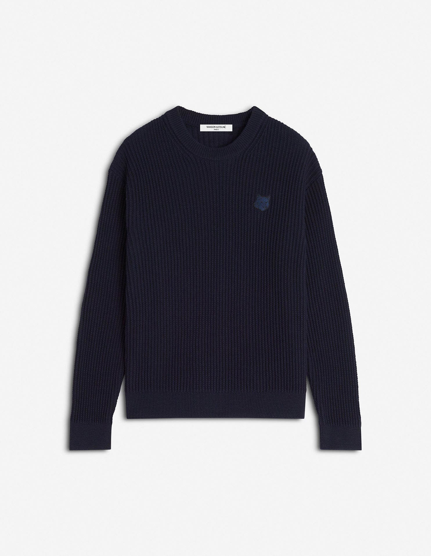 FOX HEAD COTTON RIBBED JUMPER