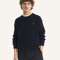 FOX HEAD COTTON RIBBED JUMPER