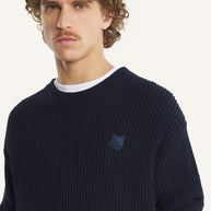 FOX HEAD COTTON RIBBED JUMPER