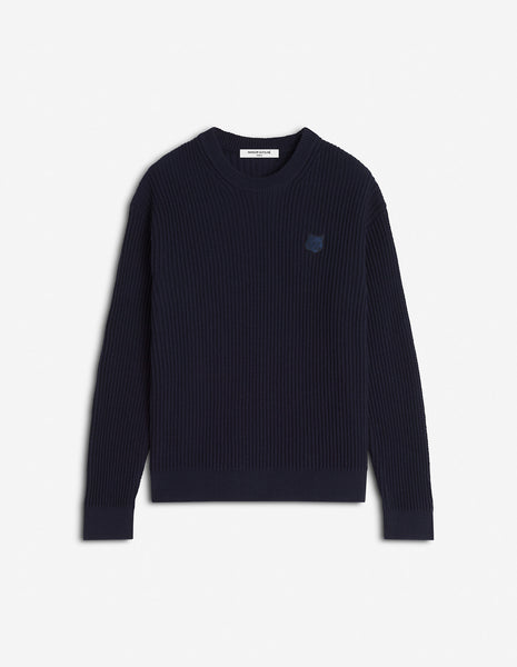 FOX HEAD COTTON RIBBED JUMPER