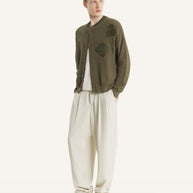 ART NOUVEAU STAMPS KNITTED BLOUSON