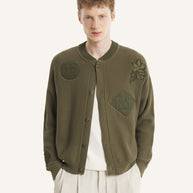 ART NOUVEAU STAMPS KNITTED BLOUSON