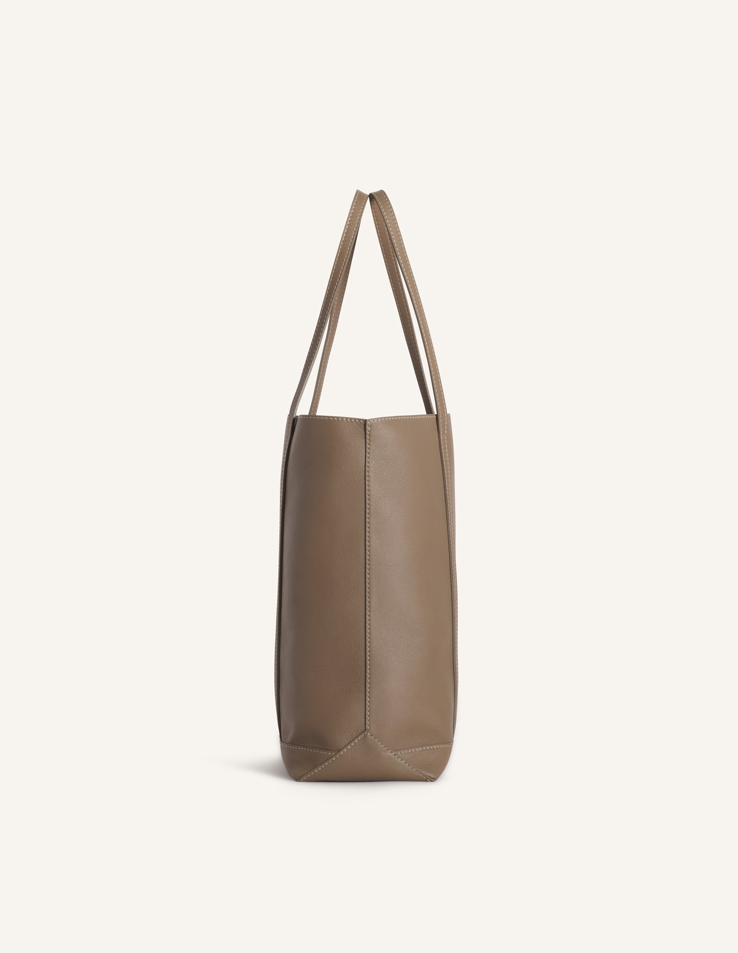 MAISON KITSUNE PARIS LEATHER TOTE