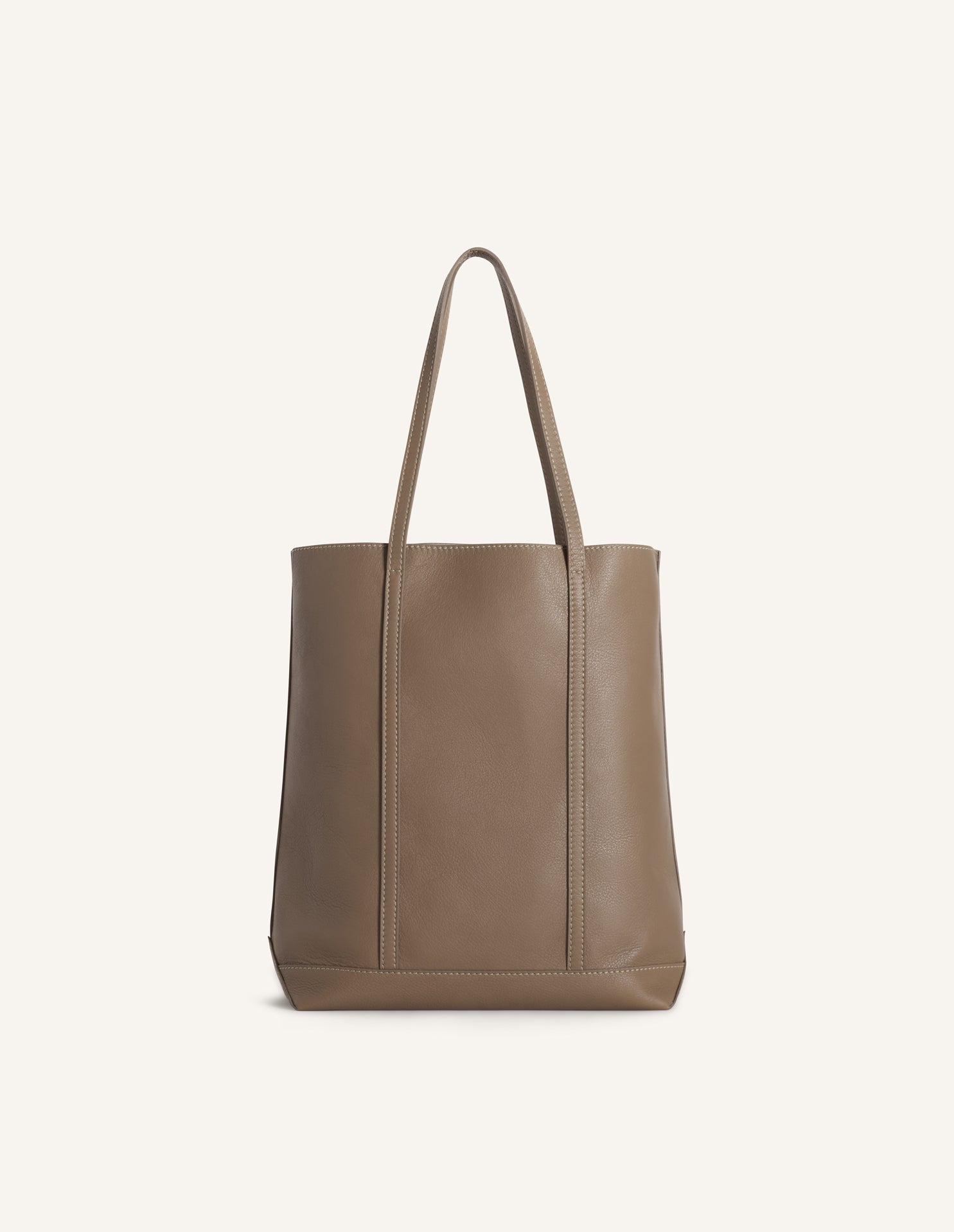 MAISON KITSUNE PARIS LEATHER TOTE