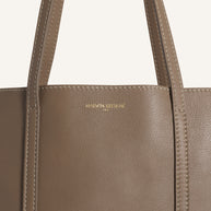 MAISON KITSUNE PARIS LEATHER TOTE