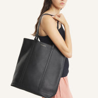 MAISON KITSUNE PARIS LEATHER TOTE