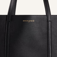 MAISON KITSUNE PARIS LEATHER TOTE