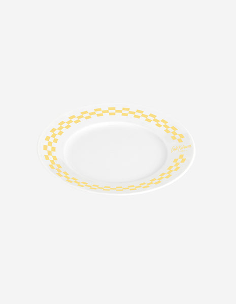 CHECKERBOARD PORCELAIN PLATE
