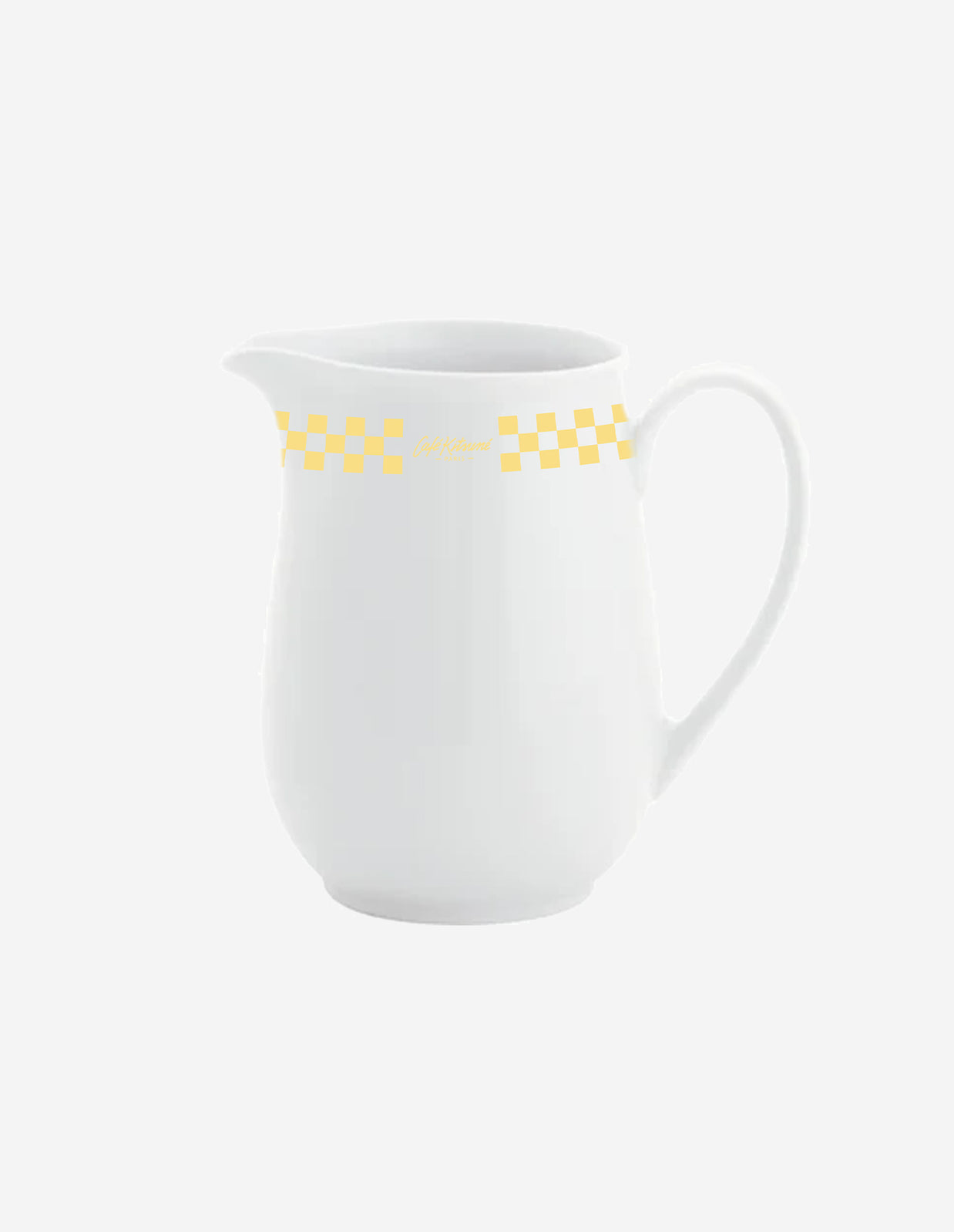 CHECKERBOARD PORCELAIN MILK JAR