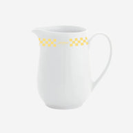 CHECKERBOARD PORCELAIN MILK JAR