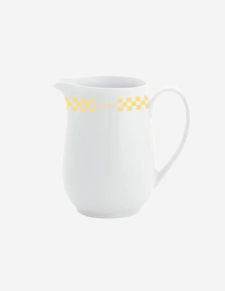 CHECKERBOARD PORCELAIN MILK JAR