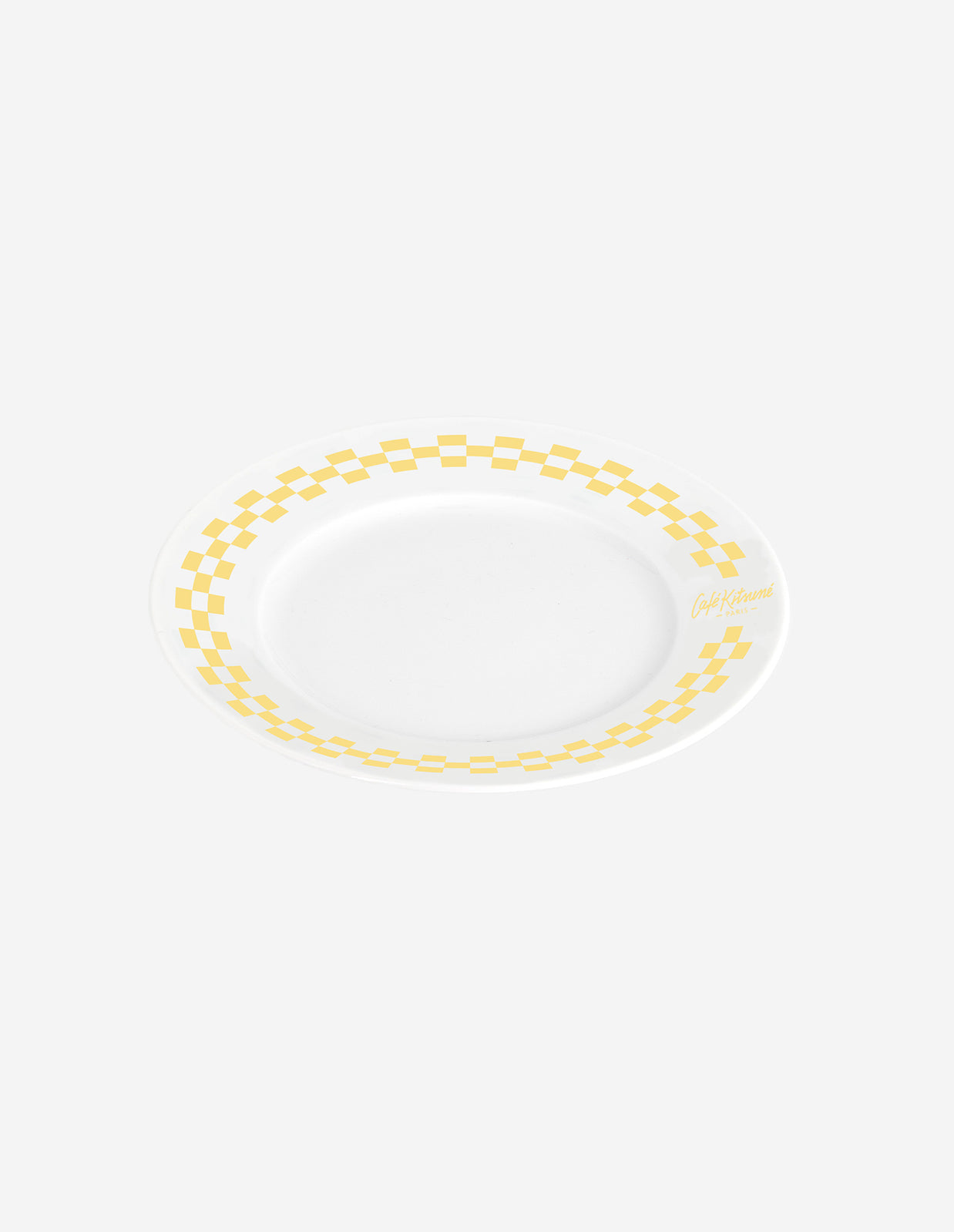 CHECKERBOARD PORCELAIN DESERT PLATE