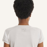 CONTRASTED RIB FITTED TEE-SHIRT