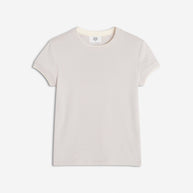 CONTRASTED RIB FITTED TEE-SHIRT