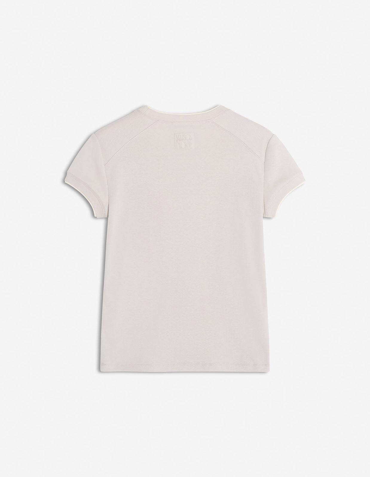 CONTRASTED RIB FITTED TEE-SHIRT
