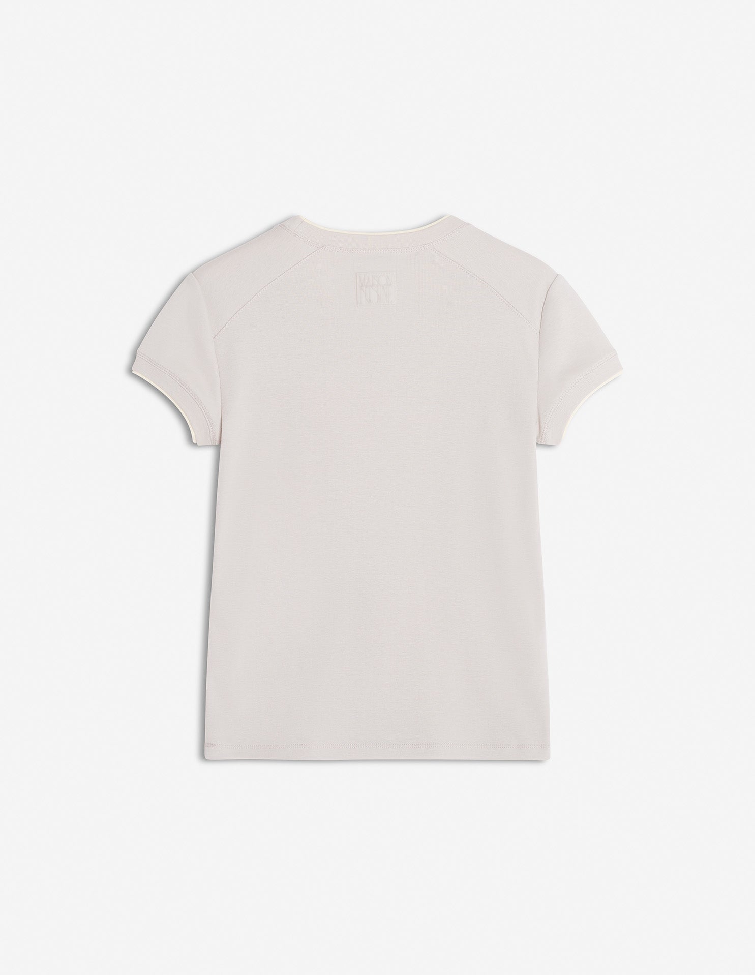 CONTRASTED RIB FITTED TEE-SHIRT