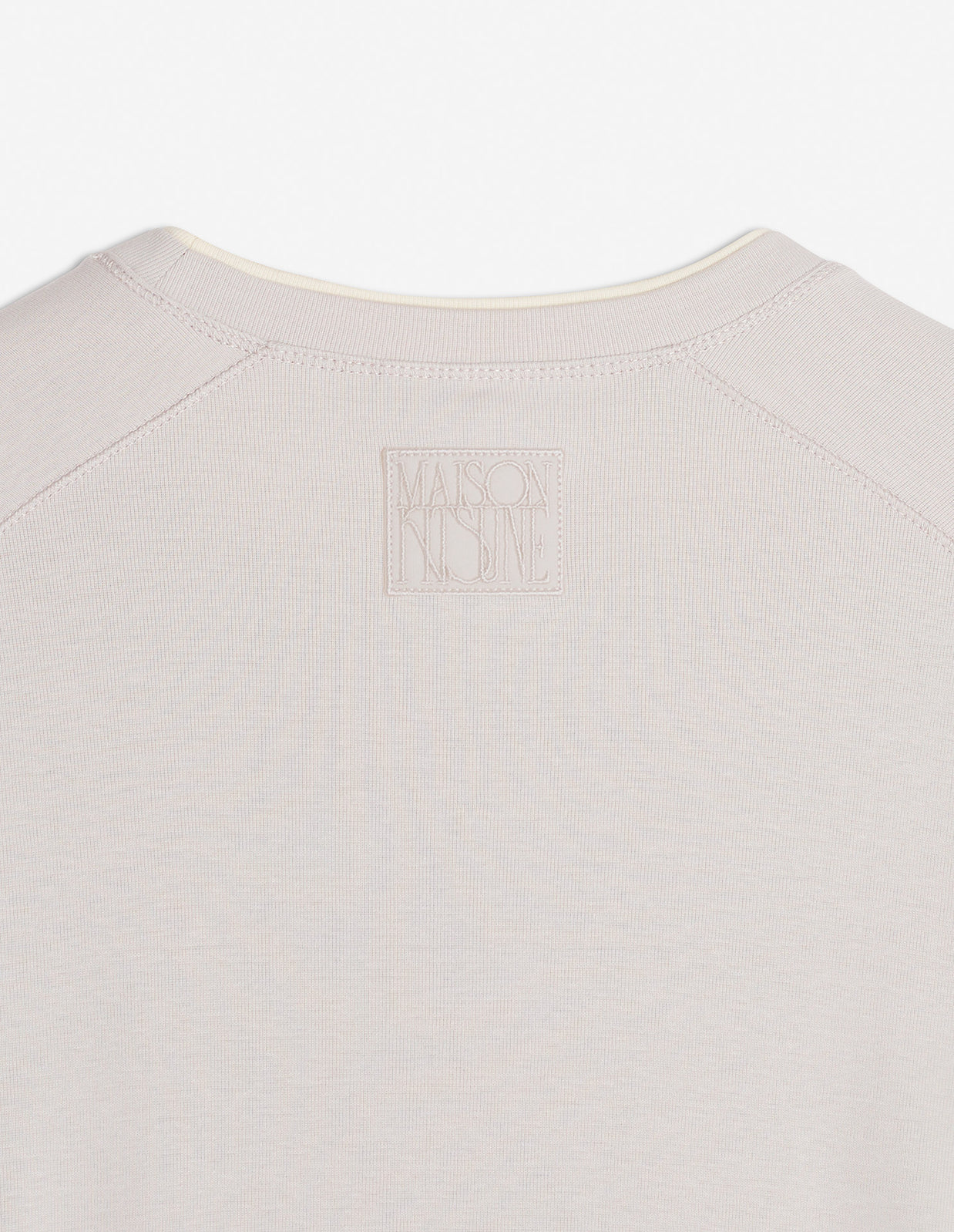 CONTRASTED RIB FITTED TEE-SHIRT