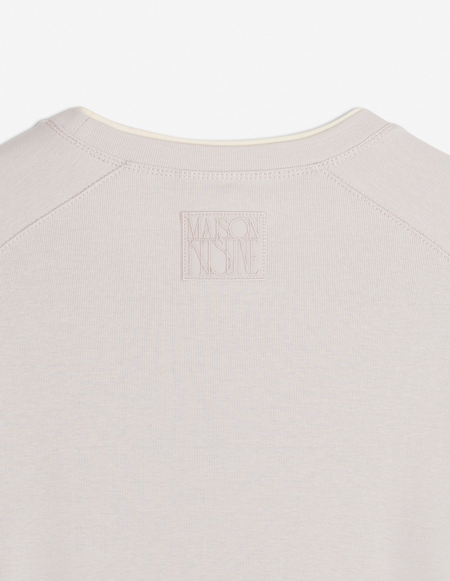 CONTRASTED RIB FITTED TEE-SHIRT