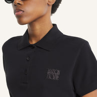 MAISON KITSUNÉ STAMP CROPPED POLO