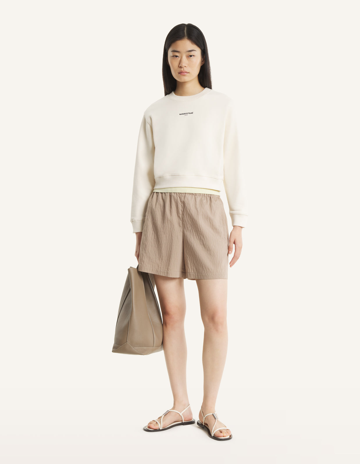 MAISON KITSUNÉ PARIS CROPPED SWEATSHIRT