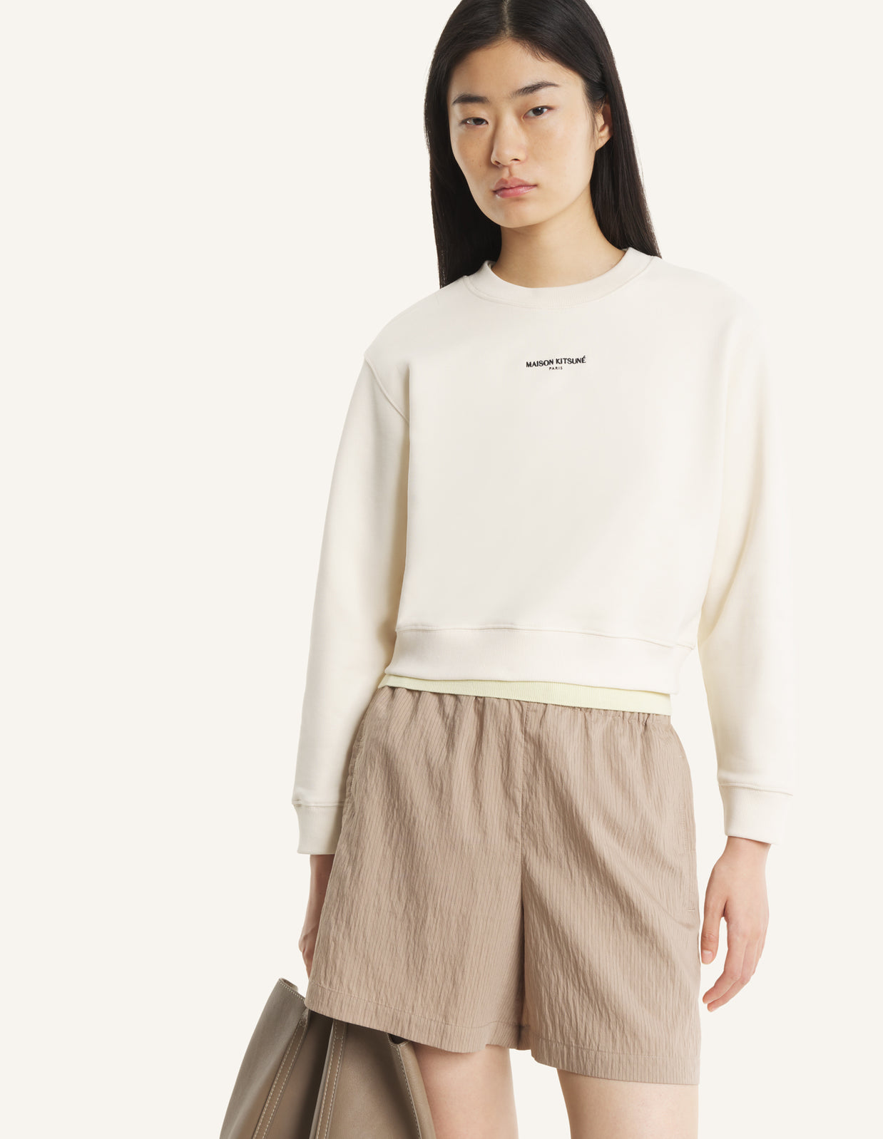 MAISON KITSUNÉ PARIS CROPPED SWEATSHIRT