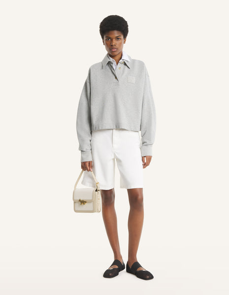 MAISON KITSUNÉ STAMP POLO SWEATSHIRT
