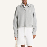 MAISON KITSUNÉ STAMP POLO SWEATSHIRT