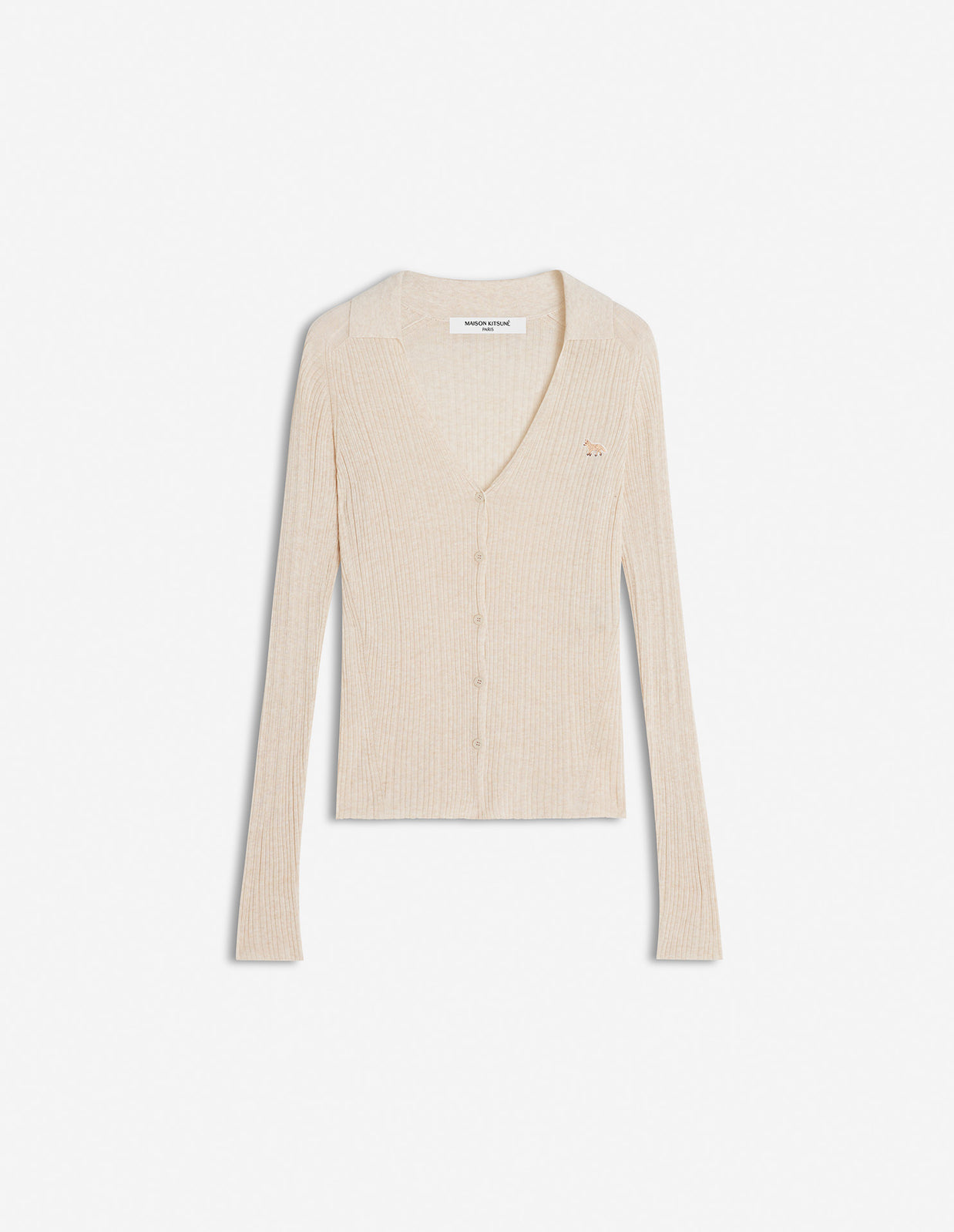 BABY FOX FINE RIB CARDIGAN