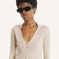 BABY FOX FINE RIB CARDIGAN