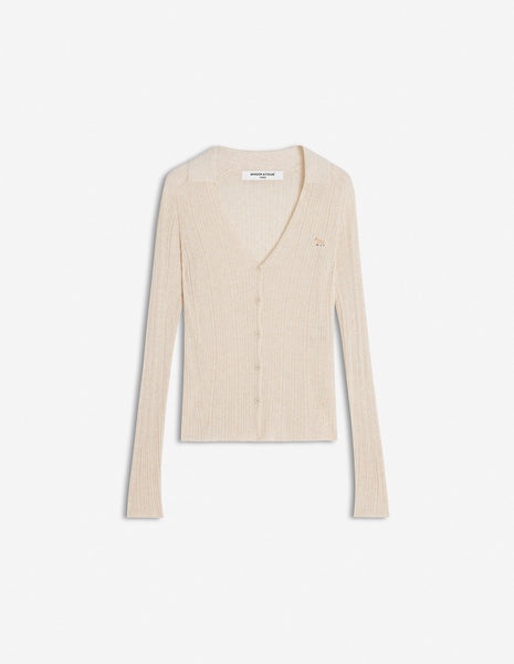 BABY FOX FINE RIB CARDIGAN