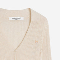 BABY FOX FINE RIB CARDIGAN