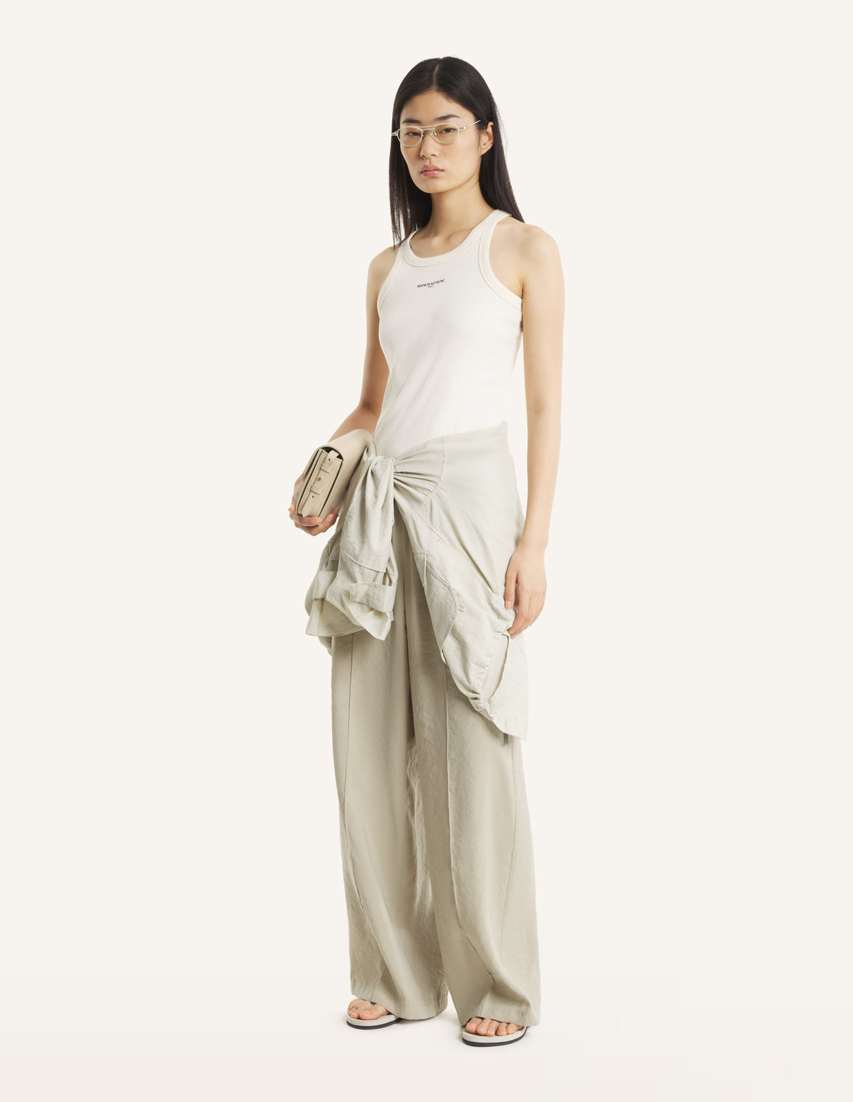 MAISON KITSUNÉ PARIS RIBBED TANK TOP