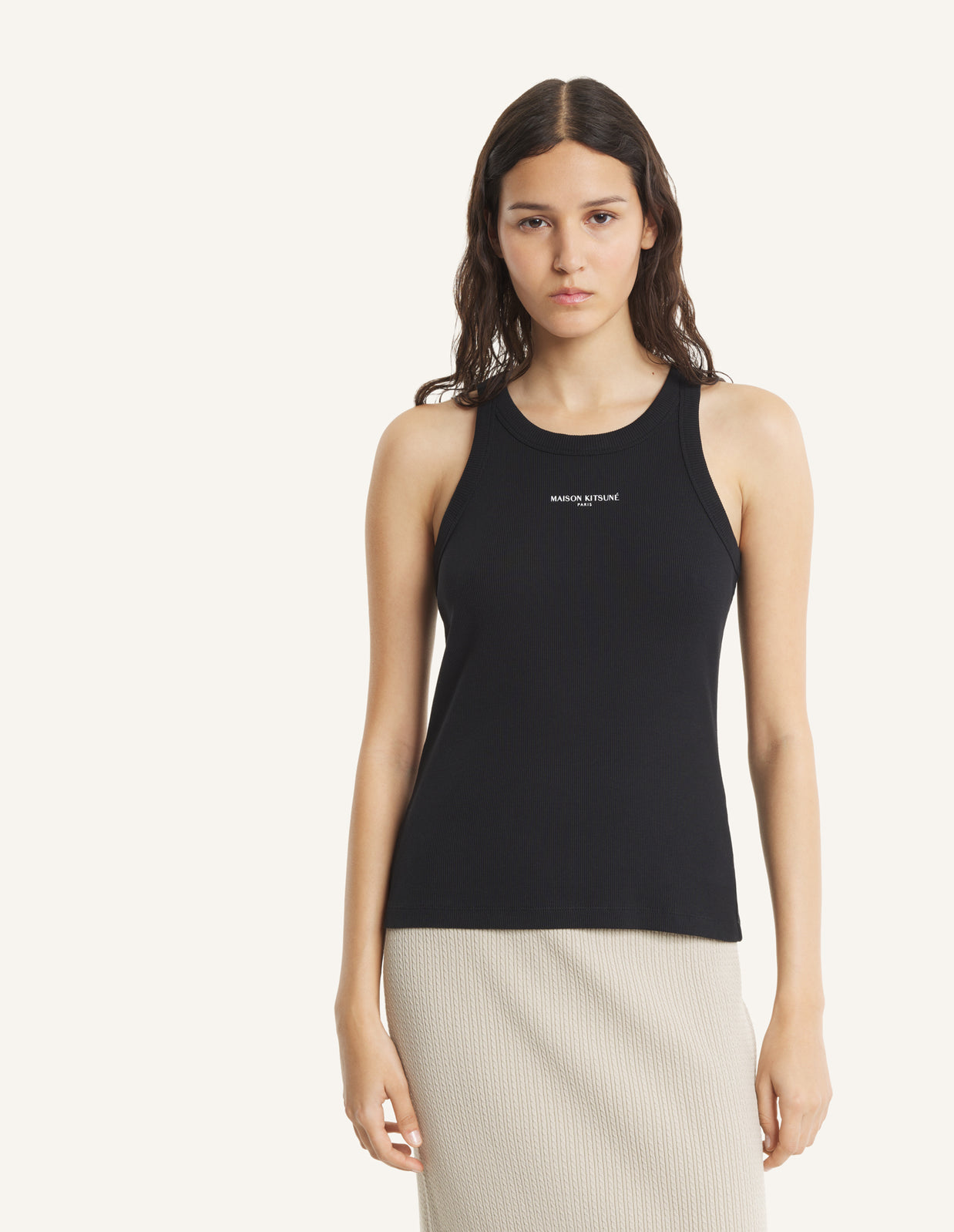 MAISON KITSUNÉ PARIS RIBBED TANK TOP