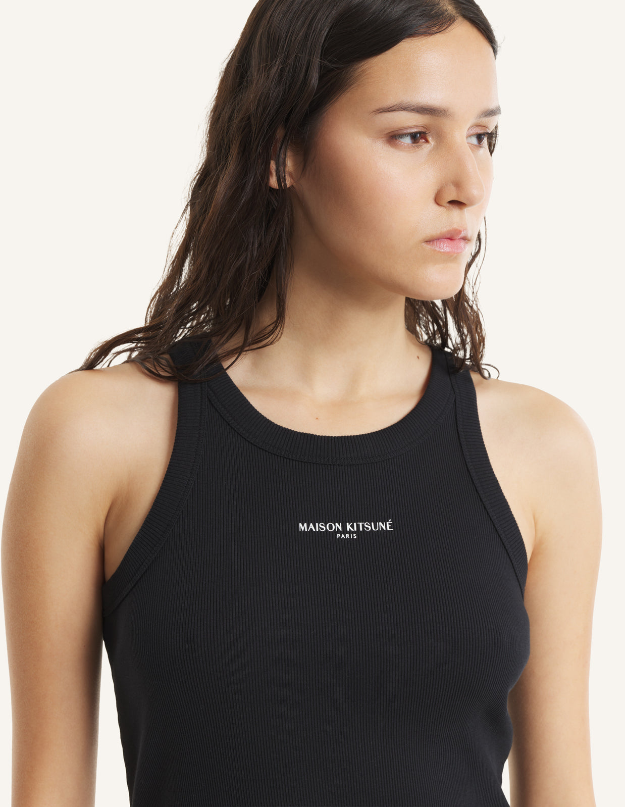 MAISON KITSUNÉ PARIS RIBBED TANK TOP