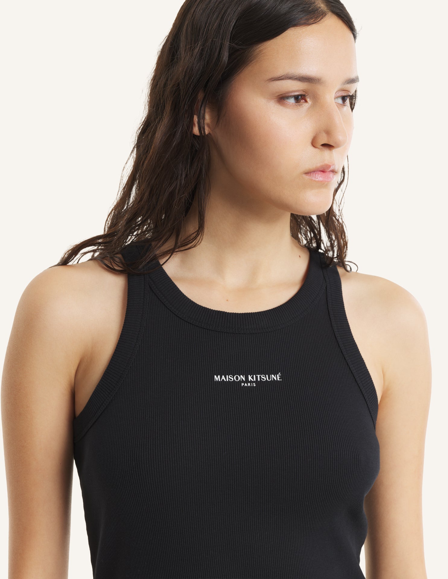 MAISON KITSUNÉ PARIS RIBBED TANK TOP